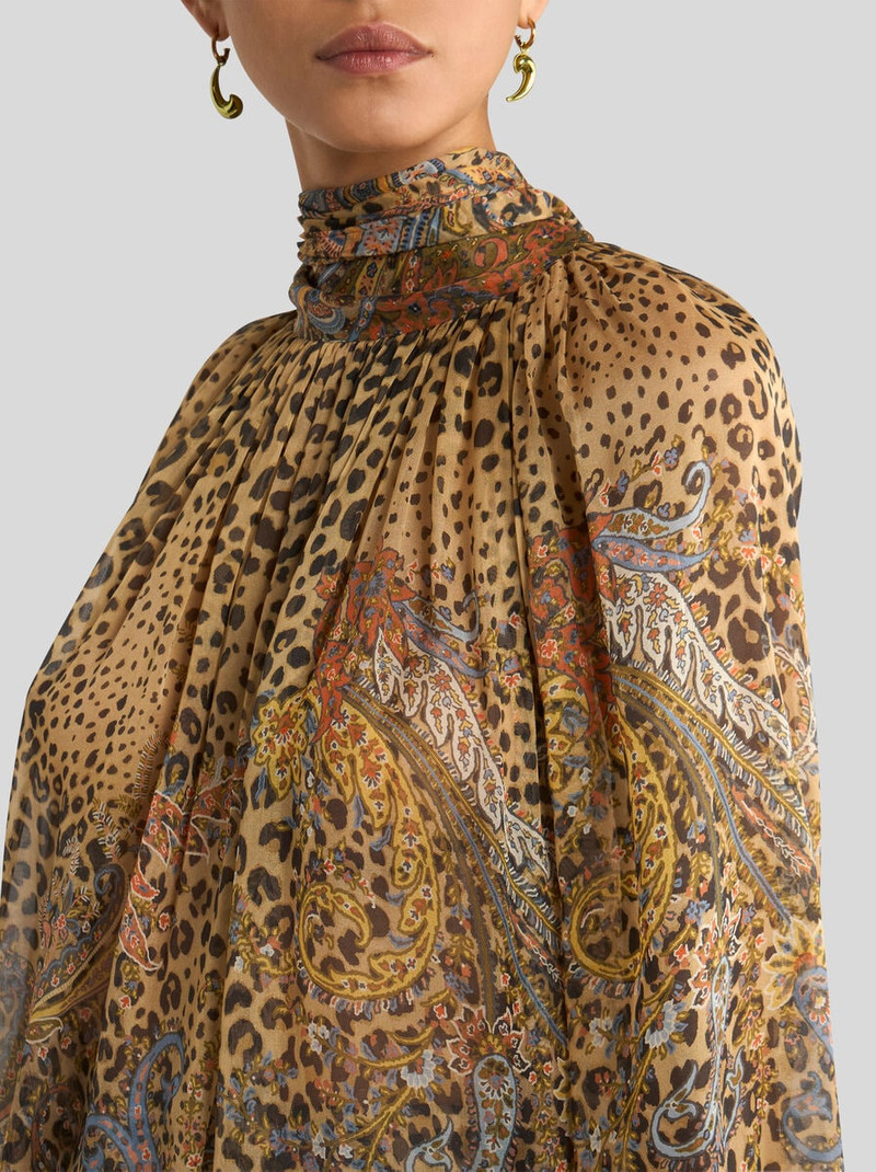 Etro SILK BLOUSE WITH SILK SCARF AND PAISLEY AND ANIMAL MOTIF outlook