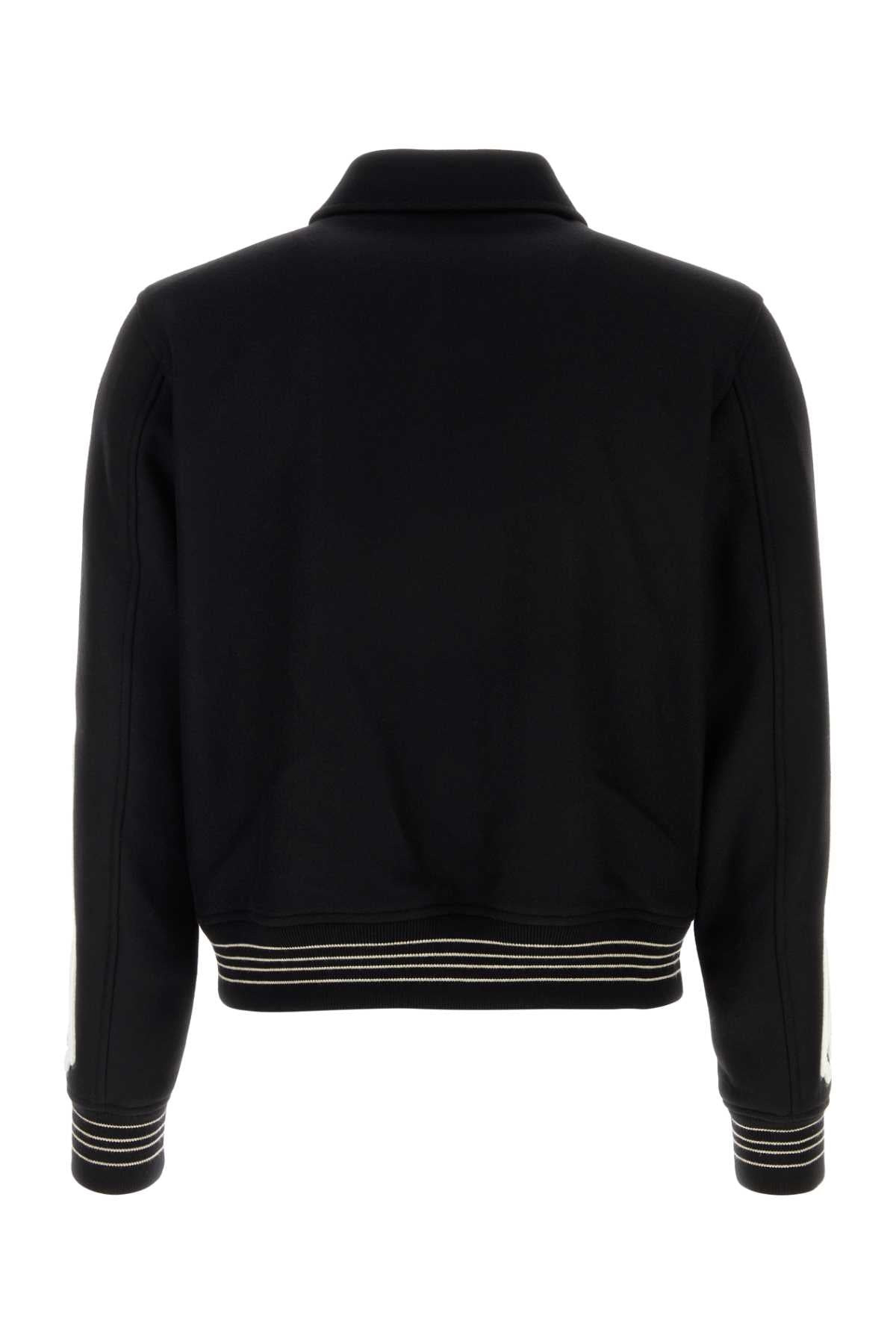 Amiri Men Black Wool Blend Bomber Jacket - 2
