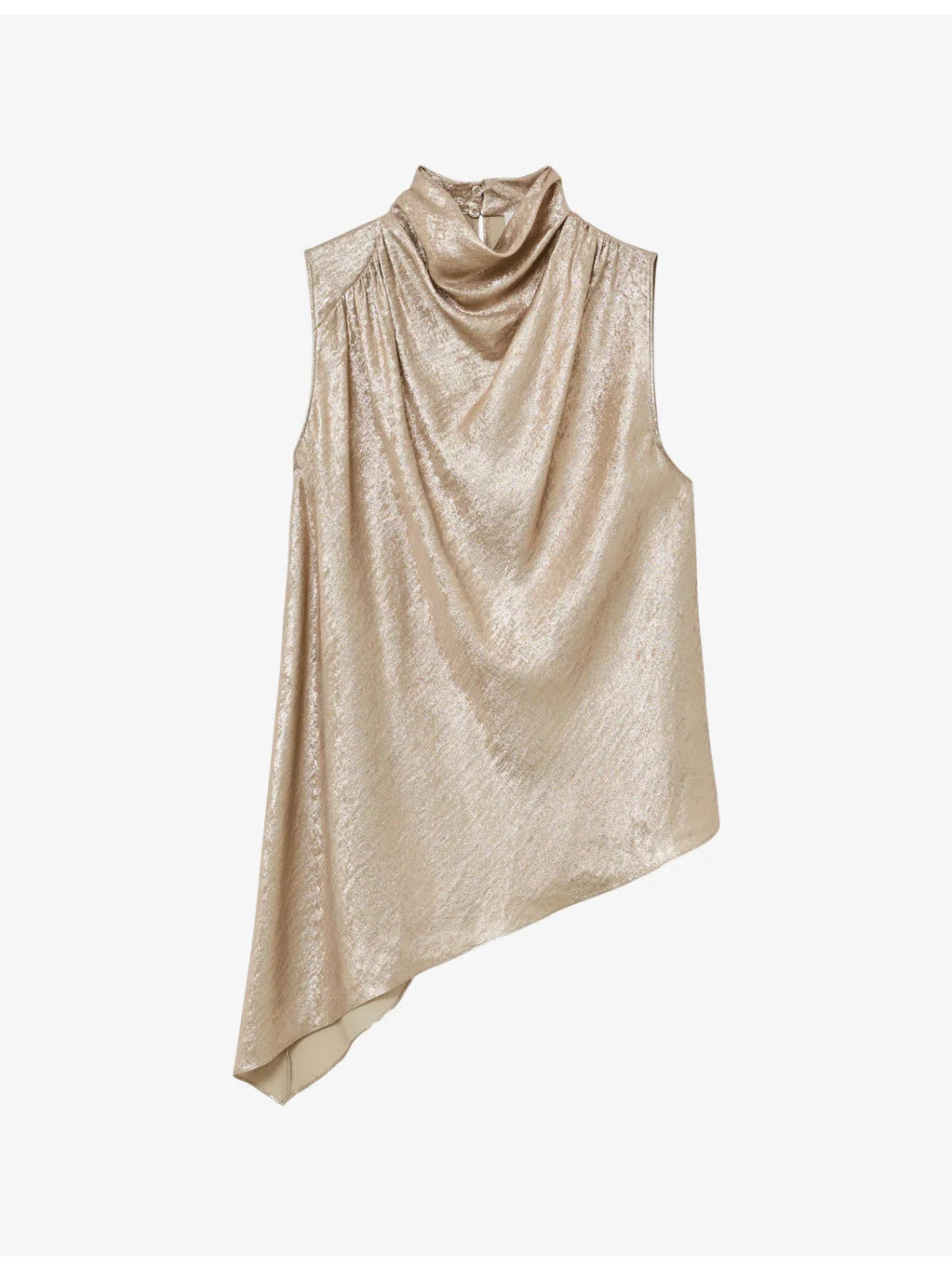 Romee Draped-Neck Woven Top - 1