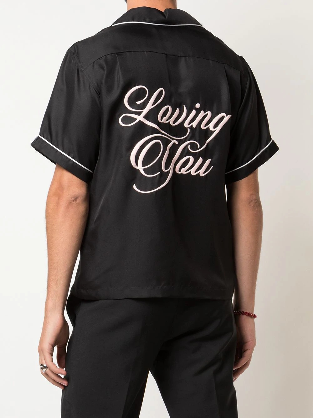 Loving You satin pajama shirt - 4