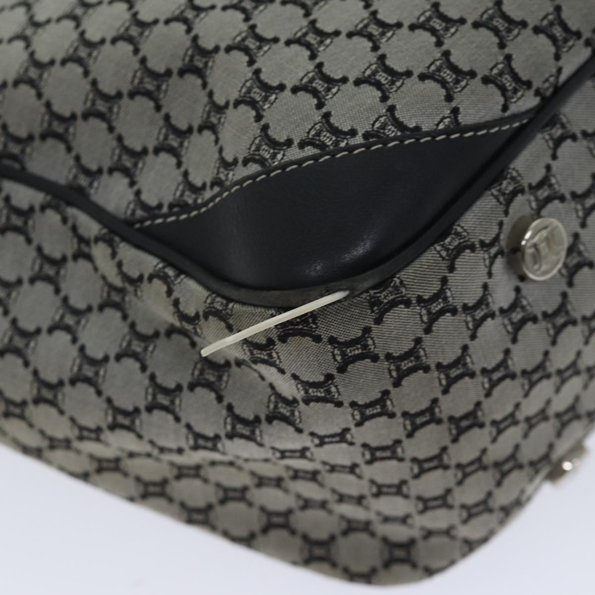 CELINE Macadam Canvas Hand Bag Gray - 10