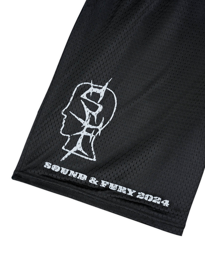 BRAIN DEAD Brain Dead x Sound and Fury Mesh Shorts - Black outlook