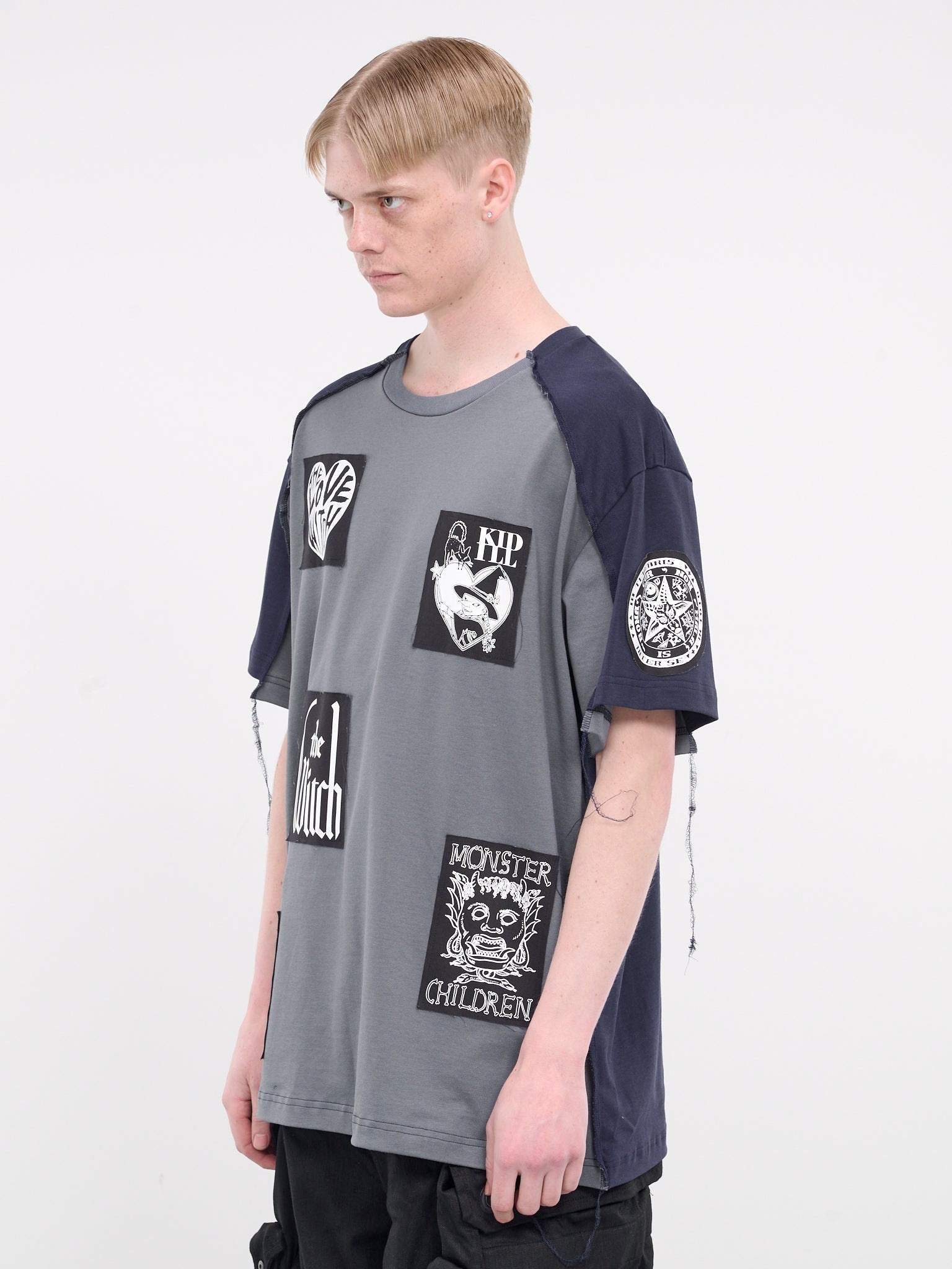 Distressed Graphic Patch Tee - 2