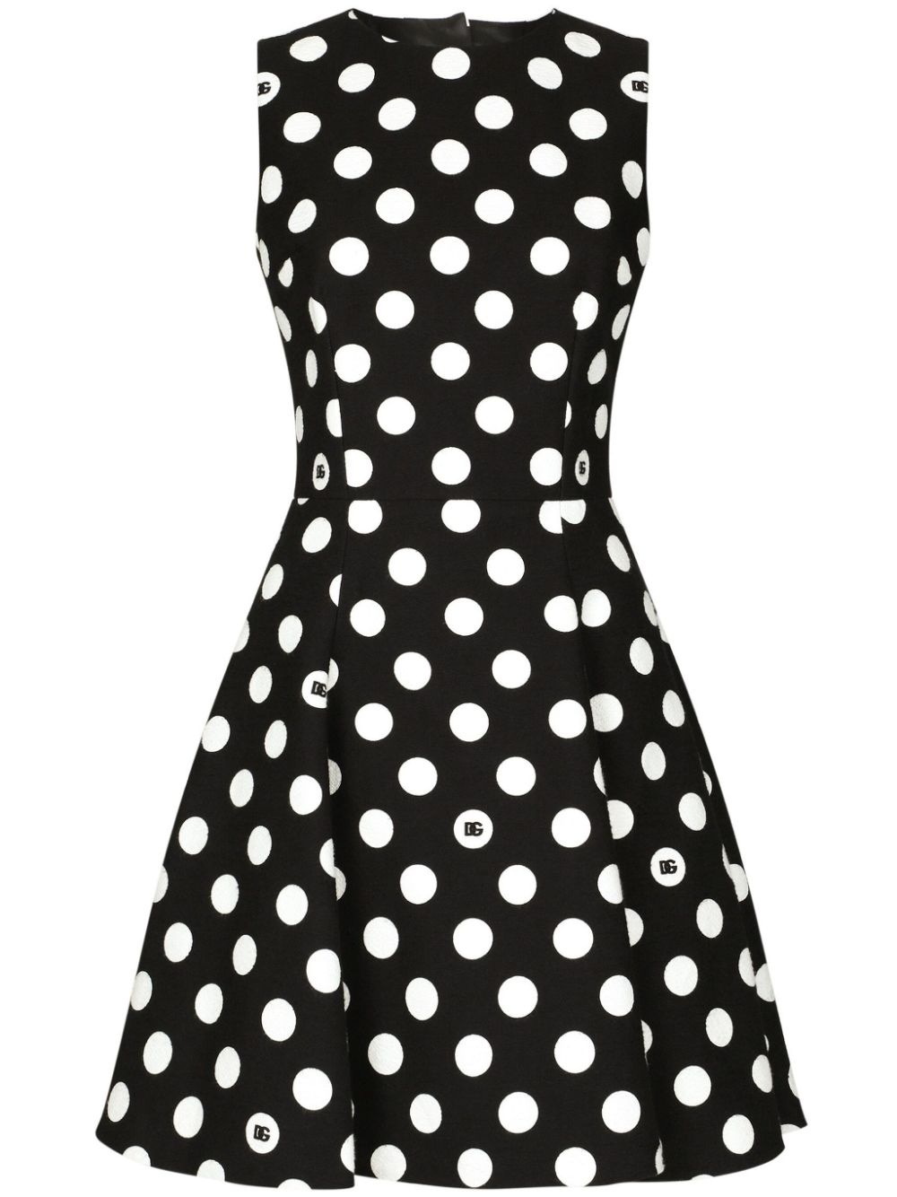 polka-dot cotton minidress - 1