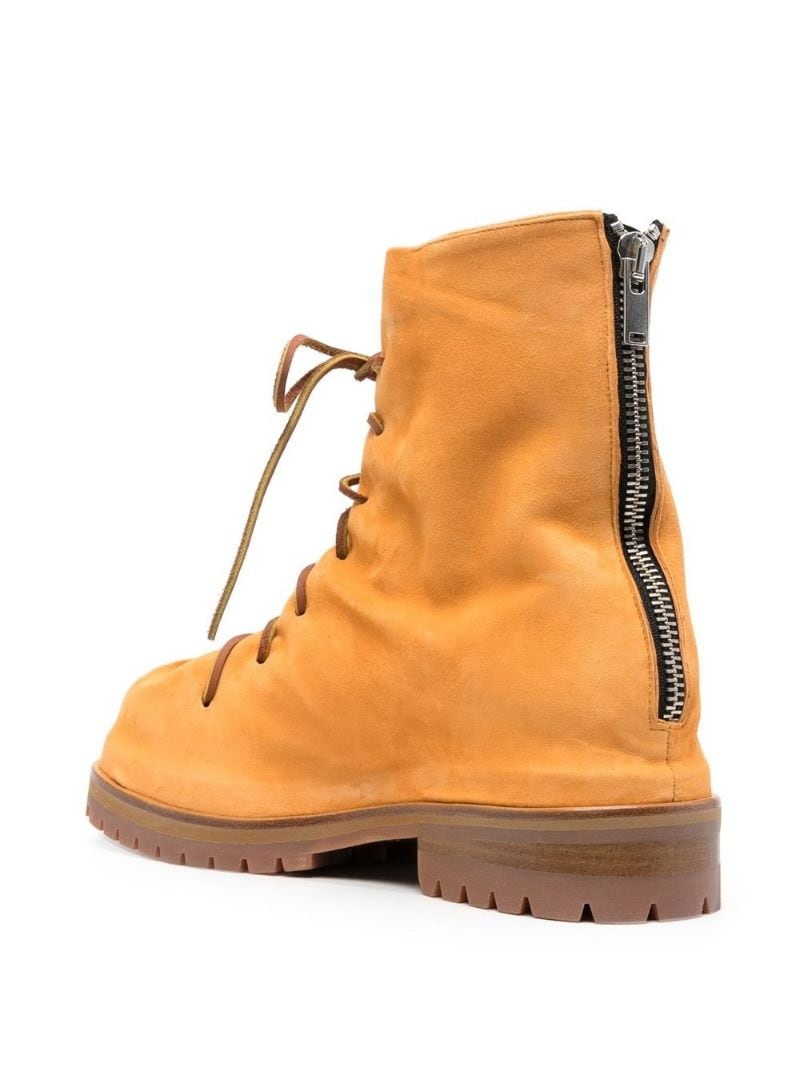 cold-suede laced boots - 3