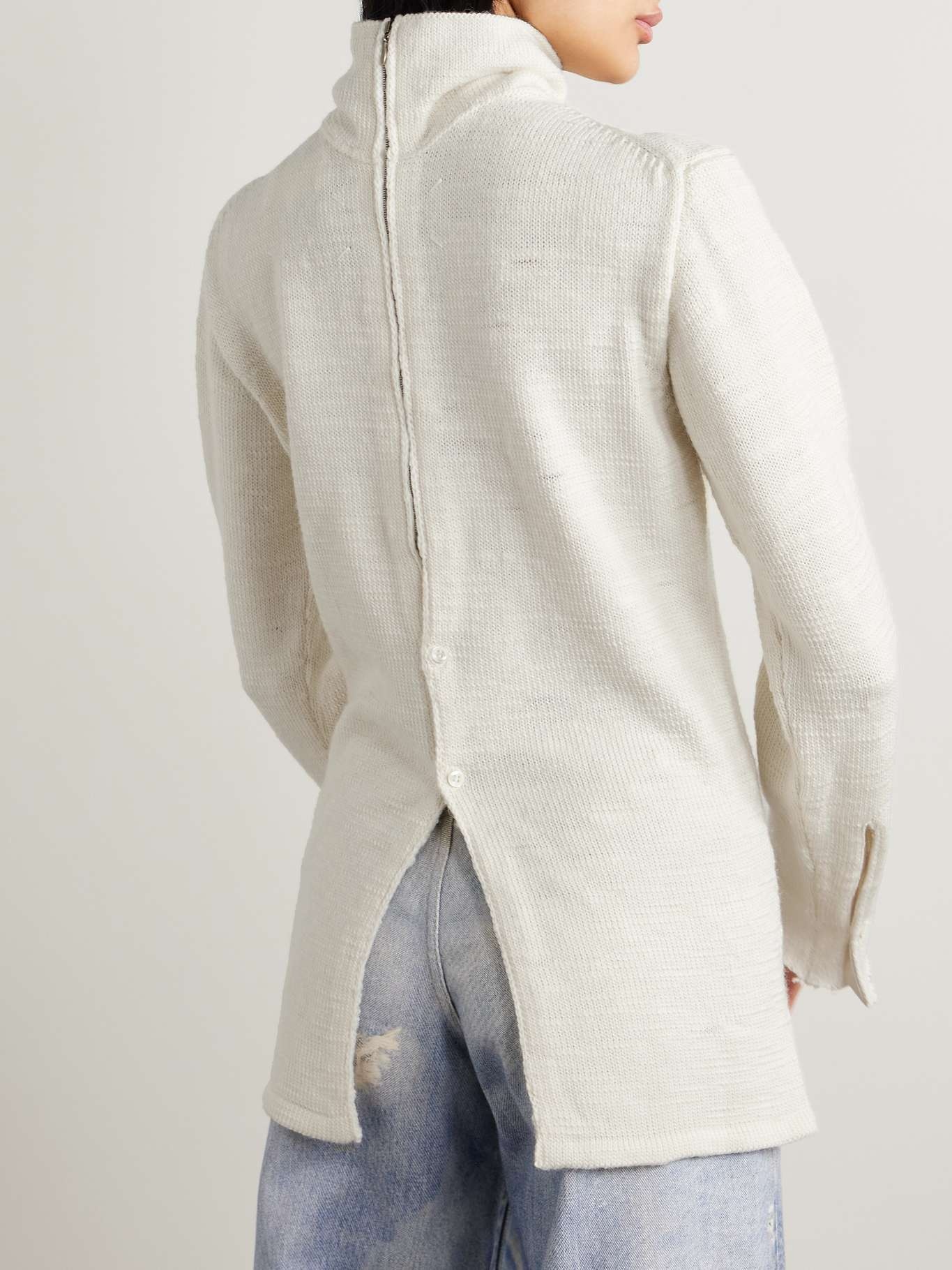 Wool-blend turtleneck cardigan - 3