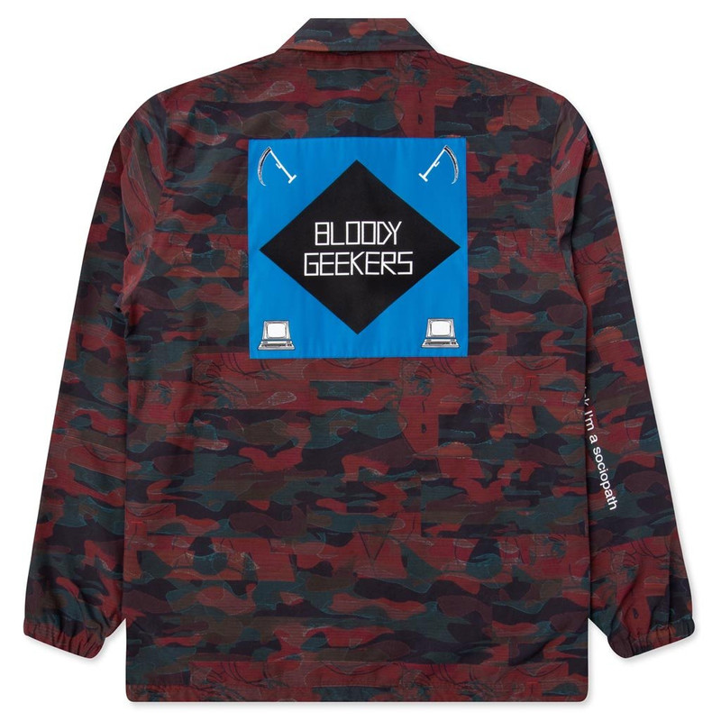 UNDERCOVER UNDERCOVER BLOODY GEEKERS COAT - RED outlook