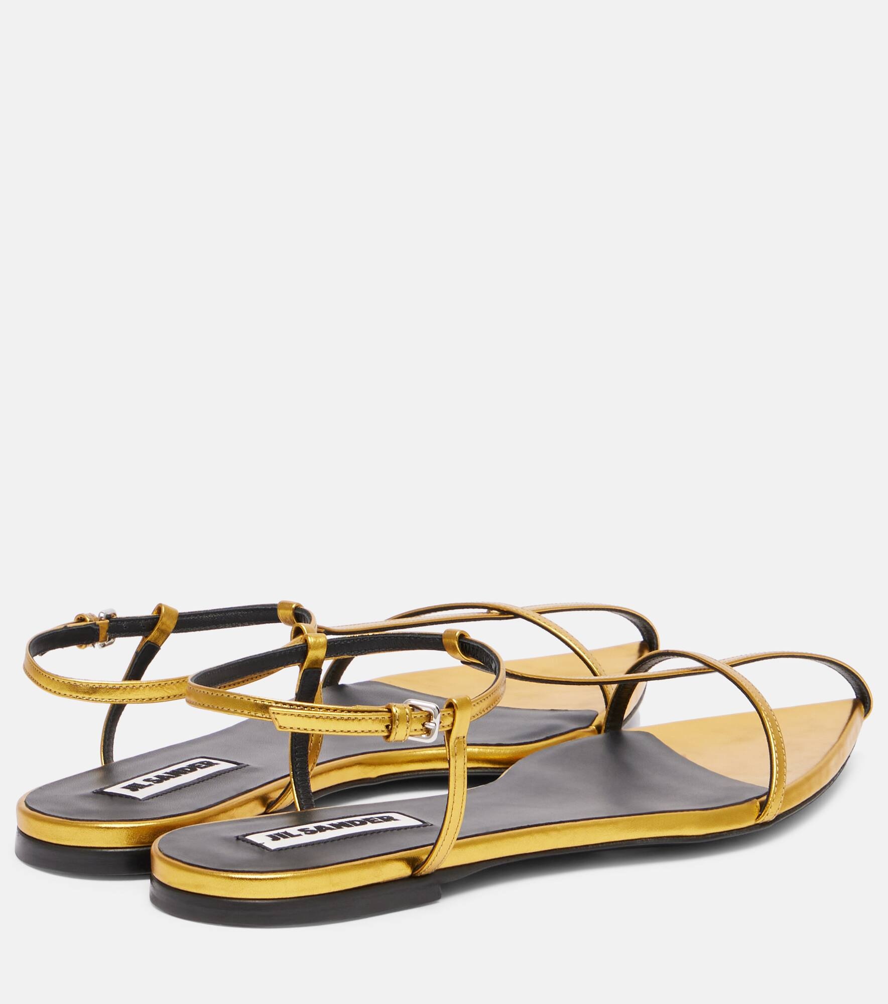 Metallic leather sandals - 2