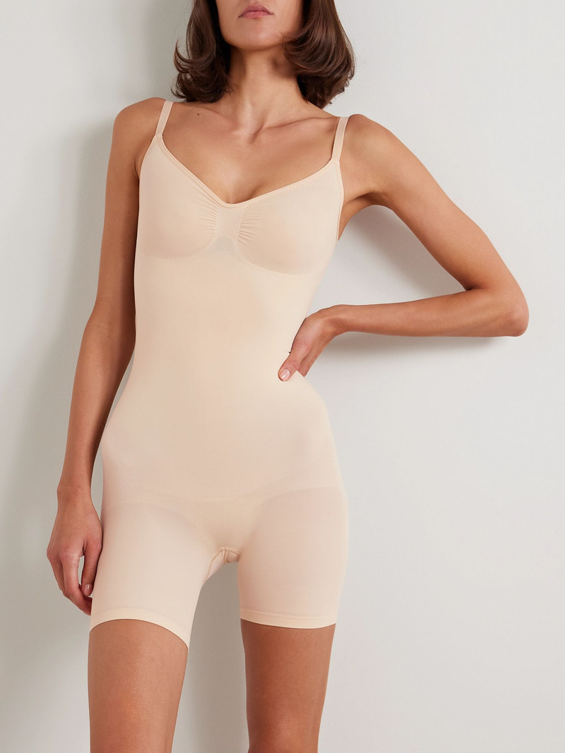 SKIMS Seamless Sculpt Mid Thigh Bodysuit - Sand Beige outlook