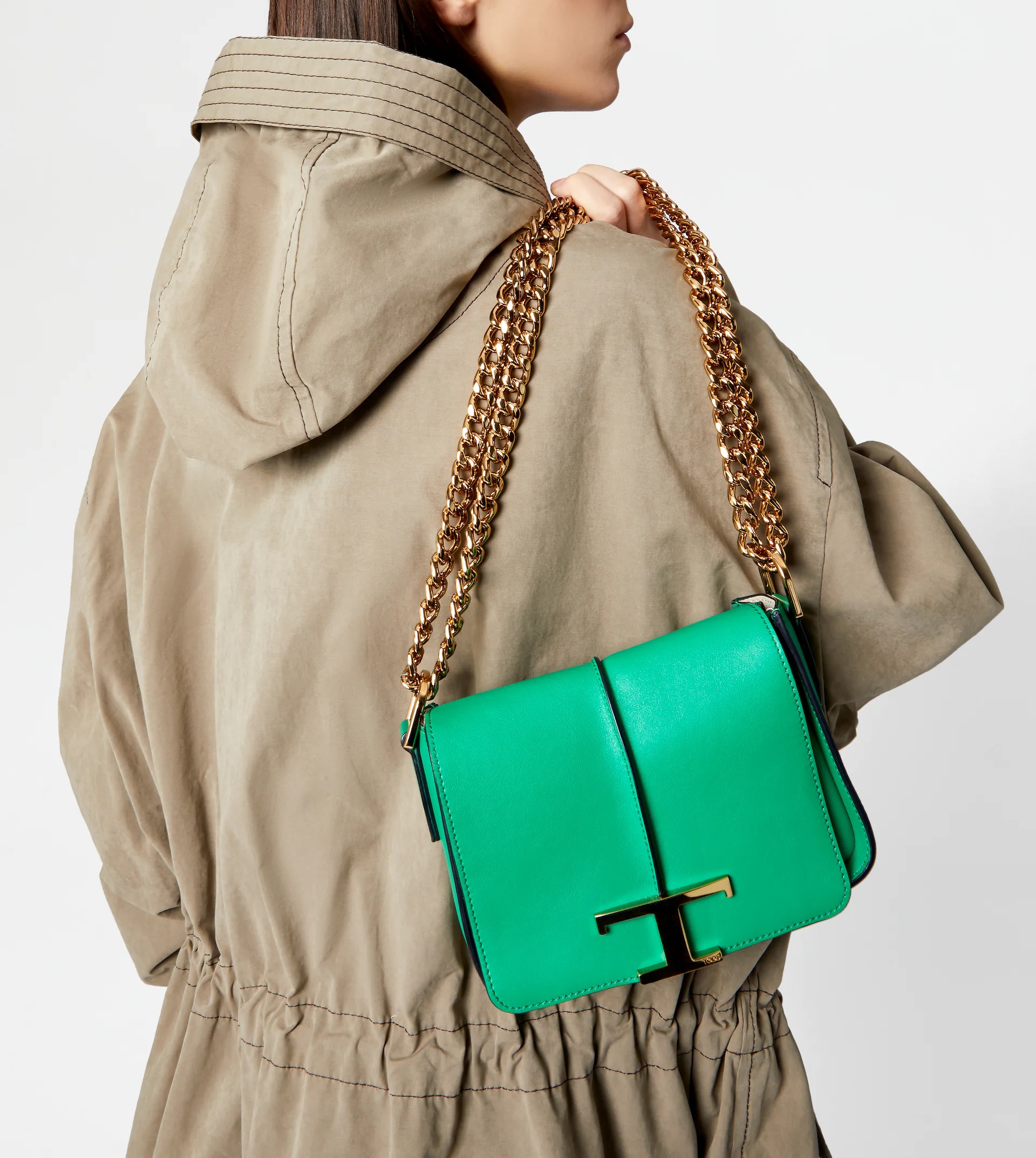 TIMELESS CROSSBODY BAG IN LEATHER MINI - GREEN 2