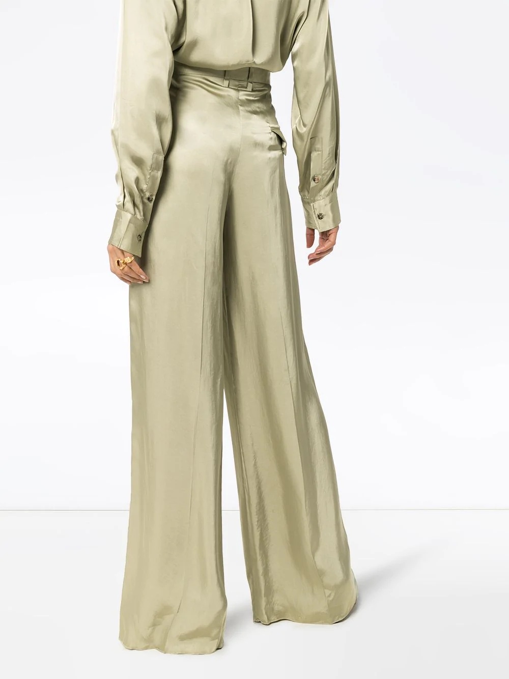 front pleat palazzo pants - 4