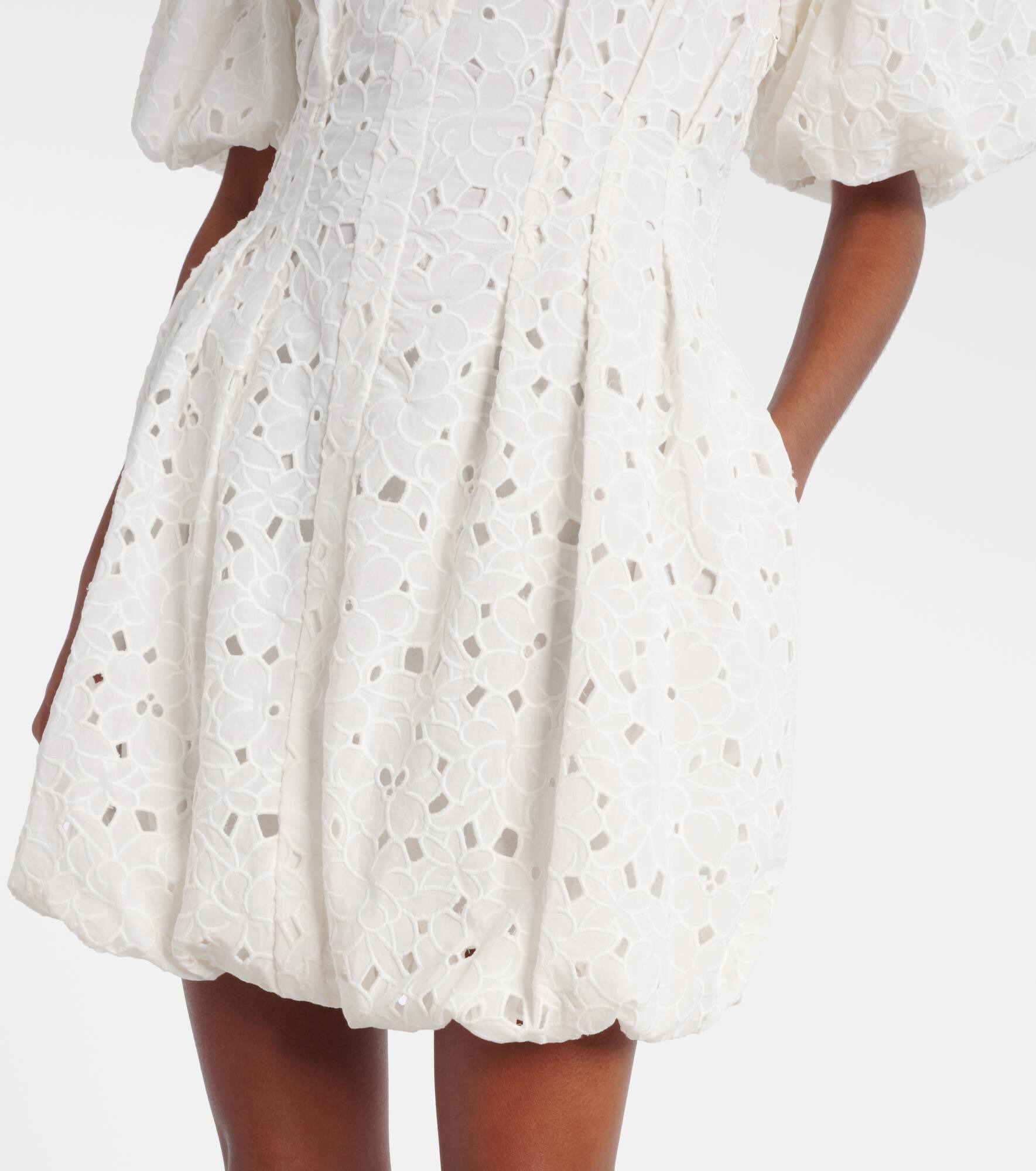 Cleo broderie anglaise cotton minidress - 5