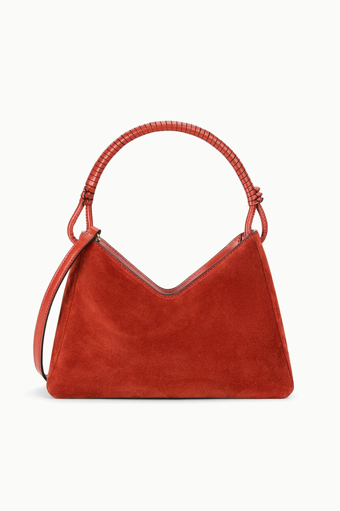 STAUD VALERIE SHOULDER BAG AUBURN SUEDE - 1