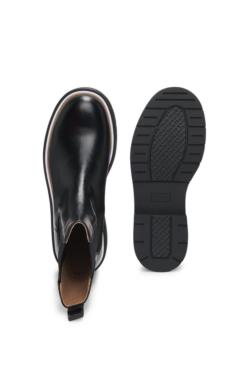 LEATHER CHELSEA BOOTS WITH DOUBLE B MONOGRAM 5