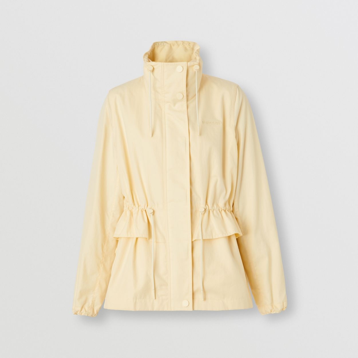 Logo Detail Tropical Gabardine Funnel Neck Jacket - 1