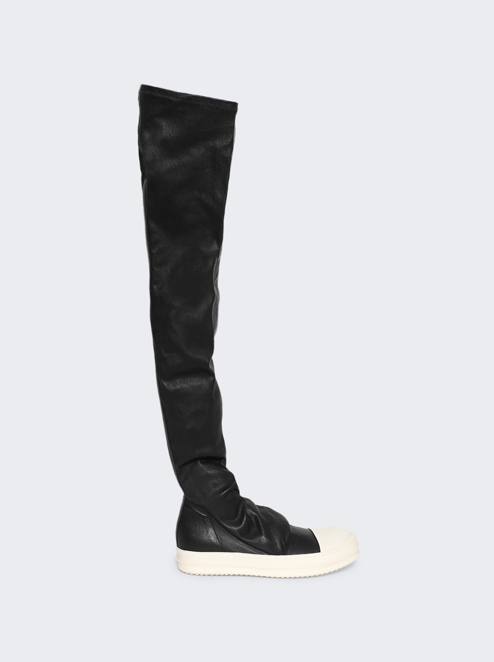 Over-the-knee Stocking Sneaks Black And Milk - 1
