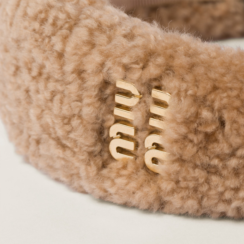 Miu Miu Shearling headband outlook