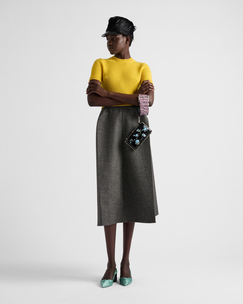 Prada Printed patent leather clutch outlook