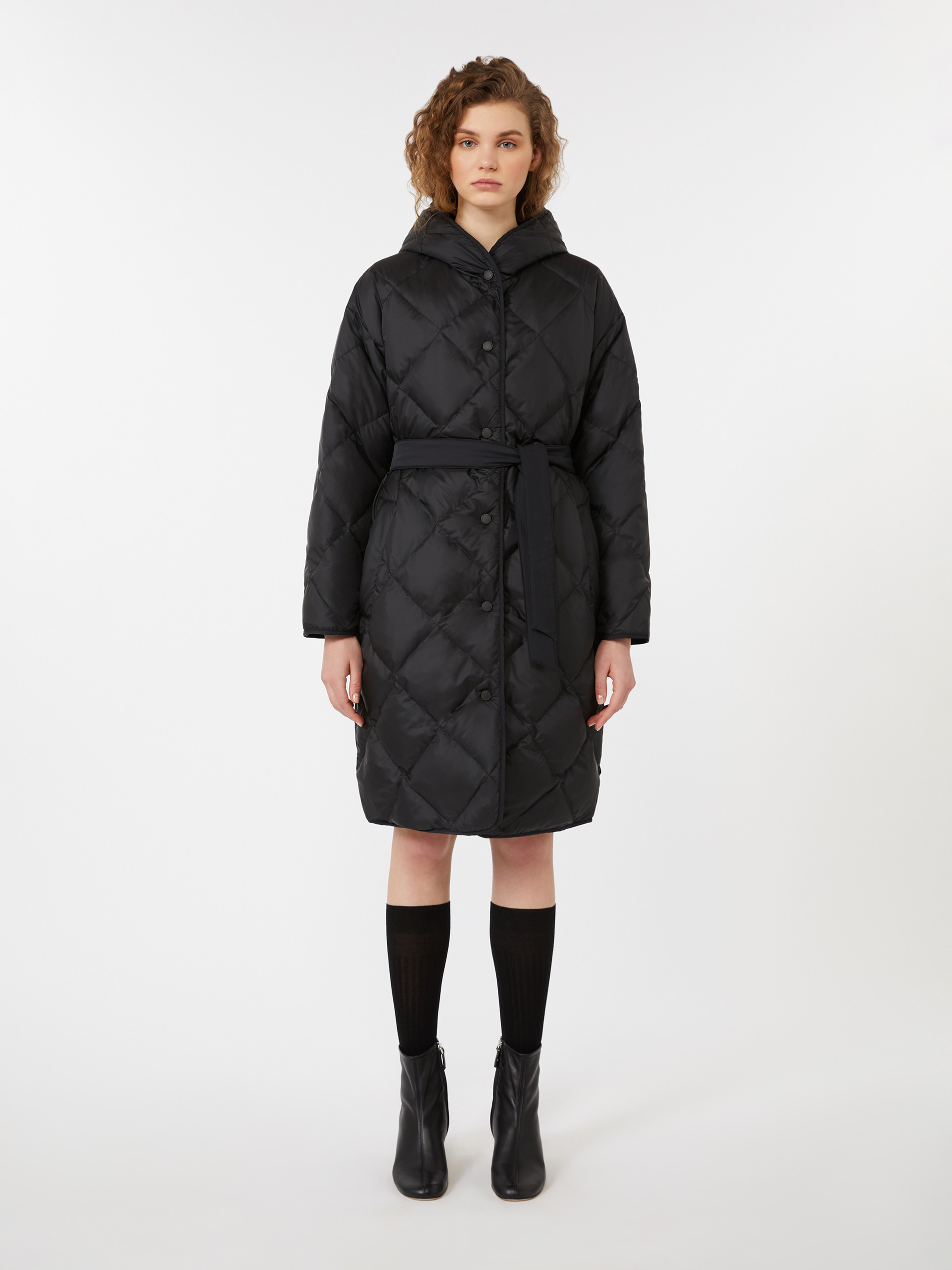 BANFY Reversible robe coat in water-repellent twill - 5