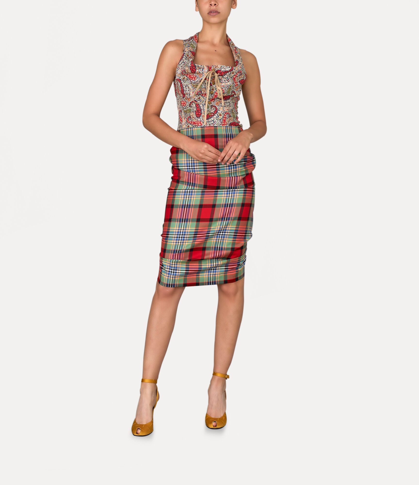 PLEAT SKIRT TARTAN - 2