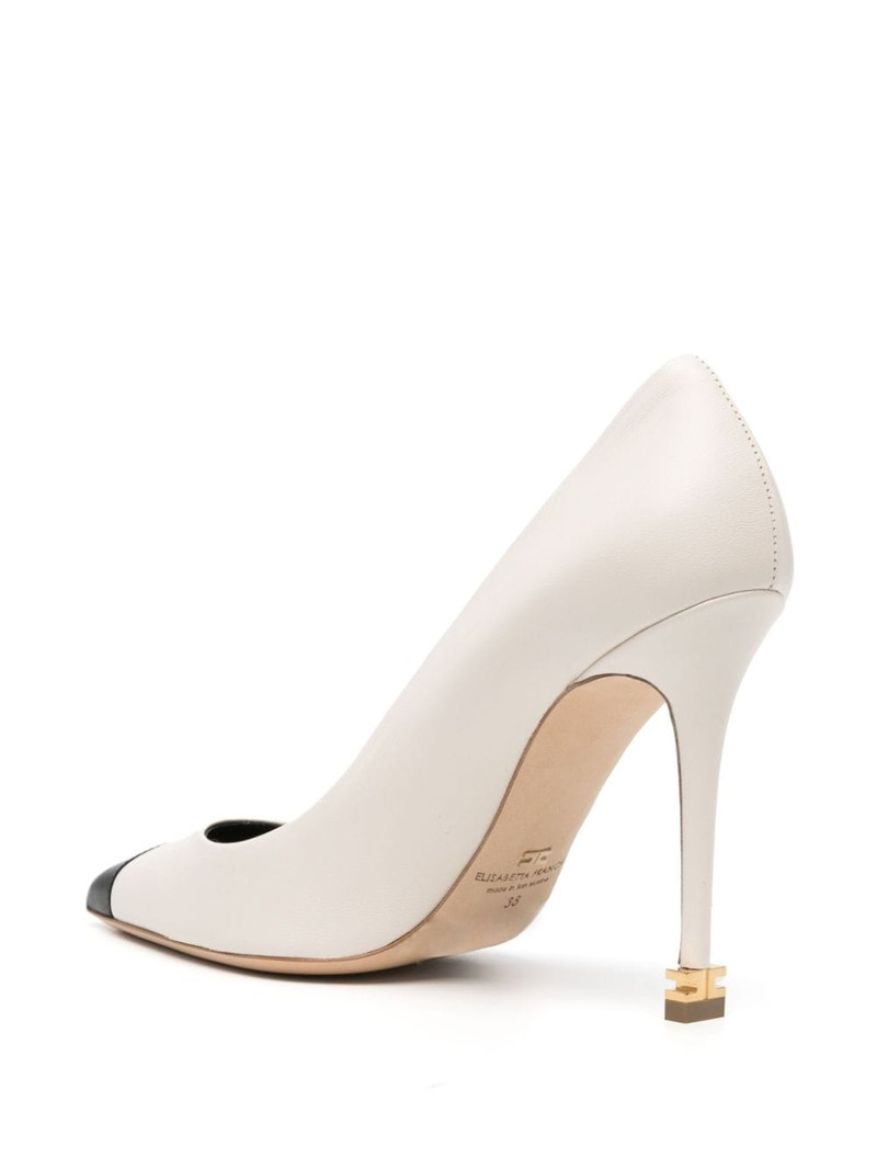 105mm metal-logo leather pumps 3