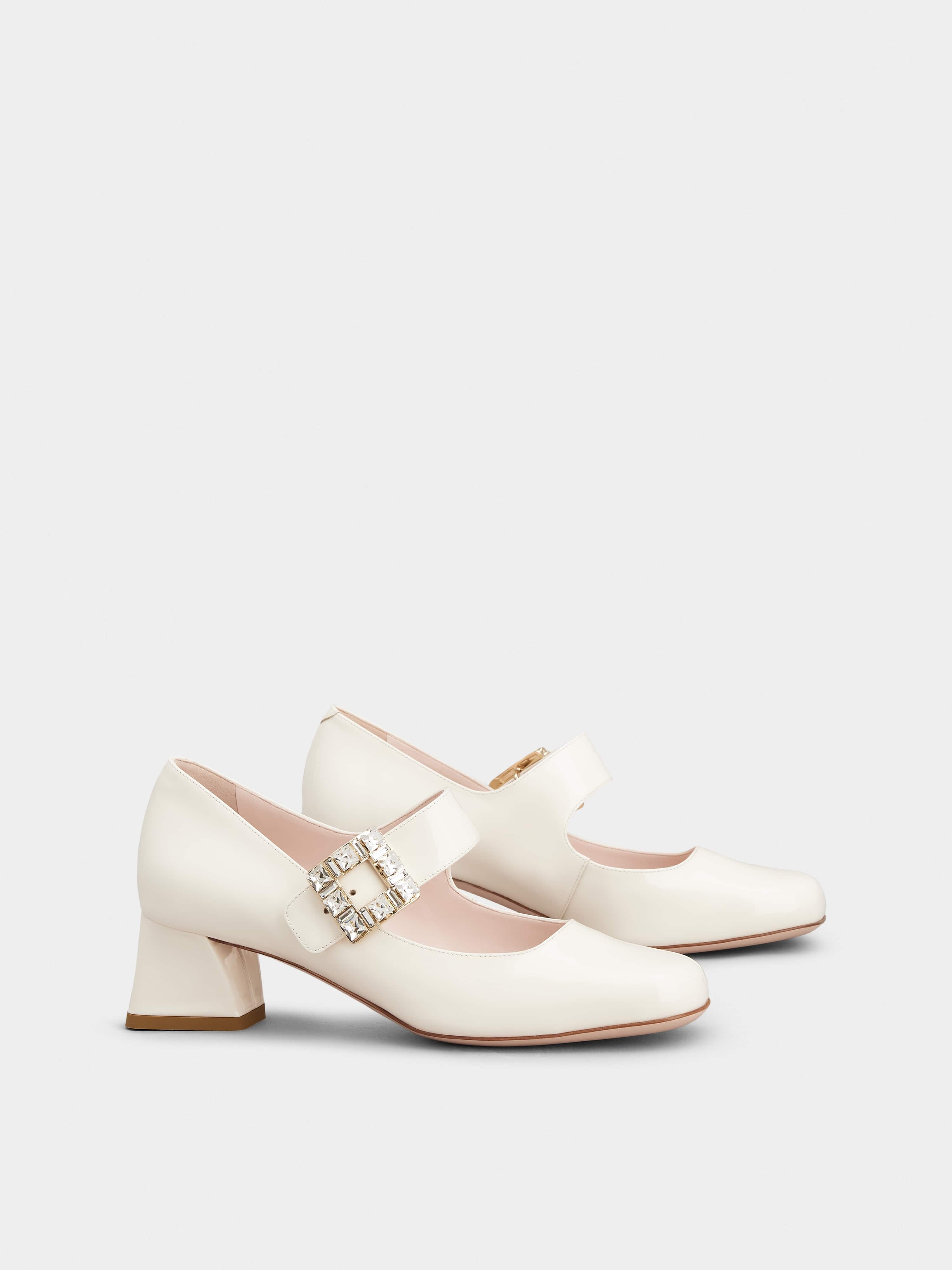 Très Vivier Rhinestone Buckle Babies Pumps - 2