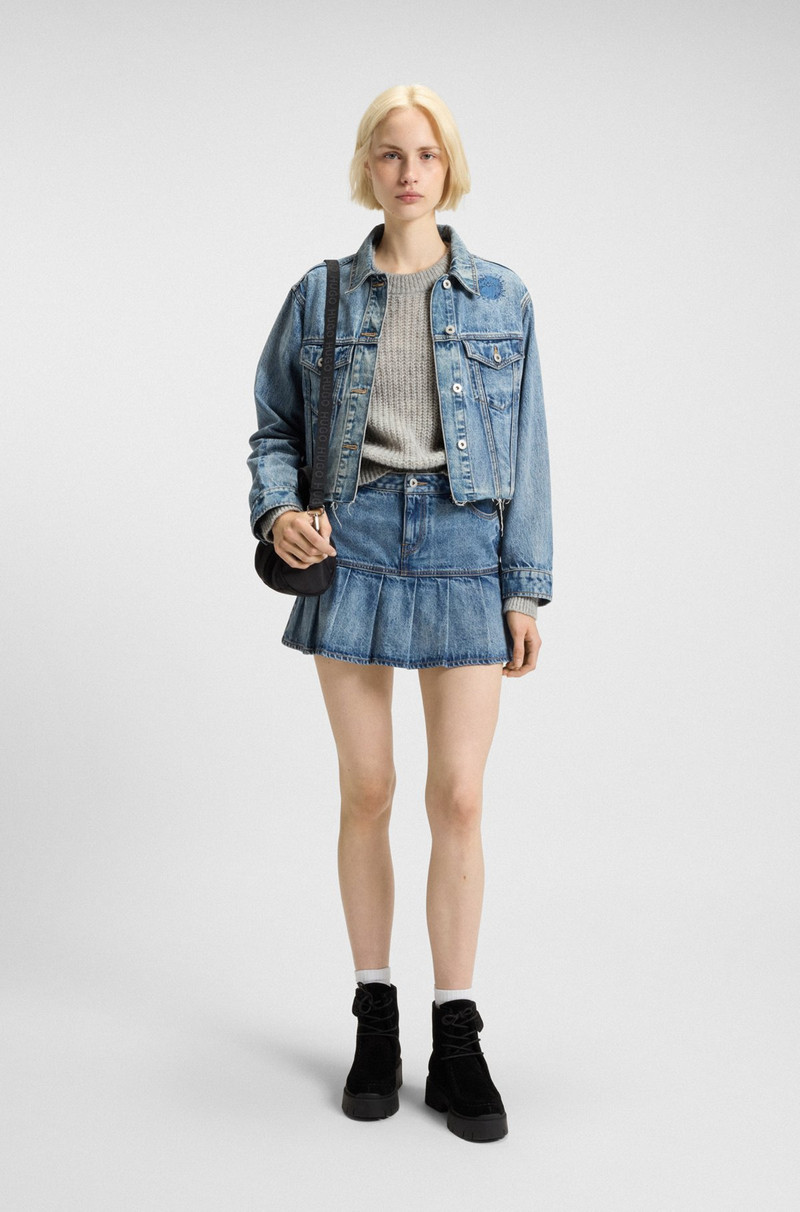 HUGO KNITTED SWEATER WITH HAPPY HUGO BADGE outlook