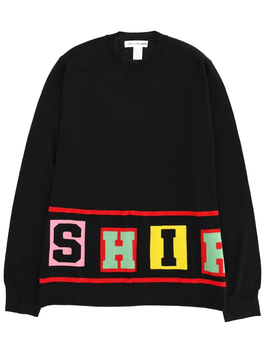 WOOL BLEND SHIRT SWEATER - 1