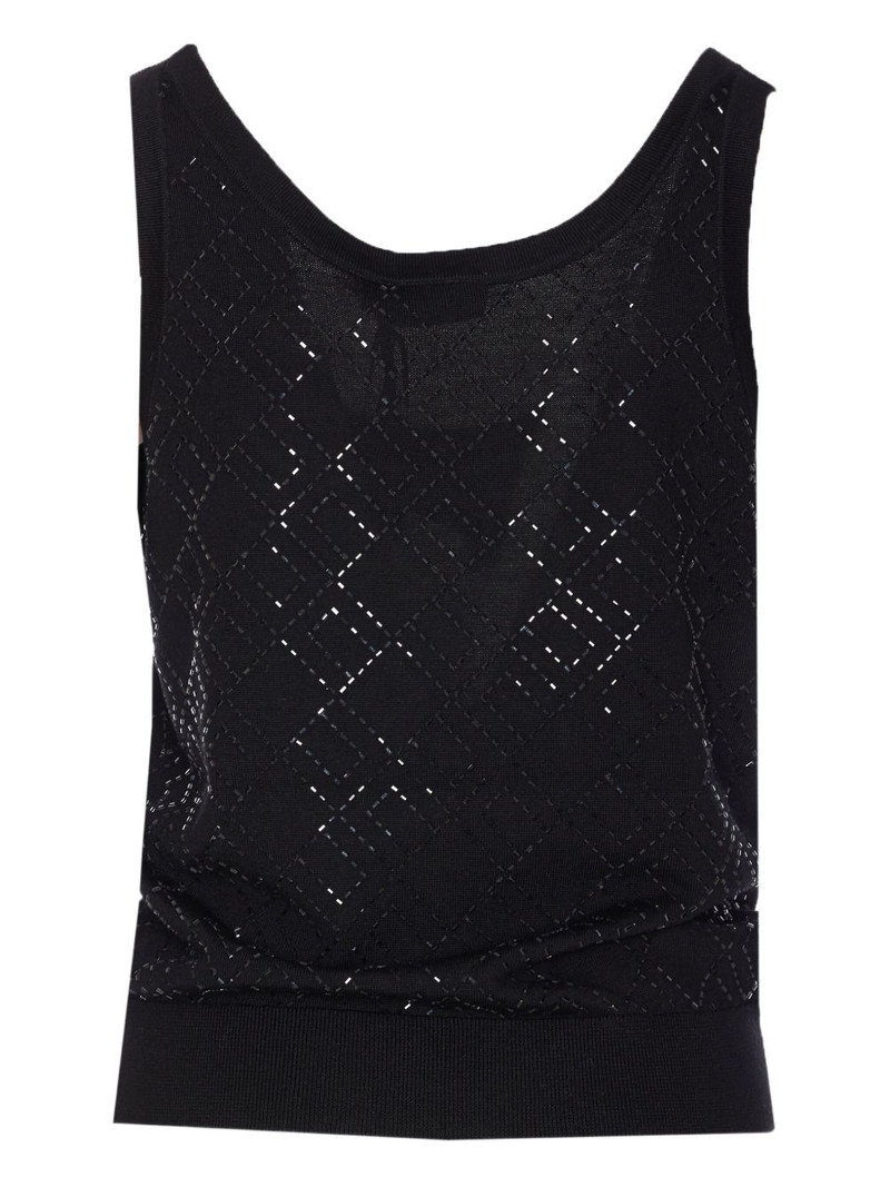 ELISABETTA FRANCHI glitter-embellished sleeveless top outlook