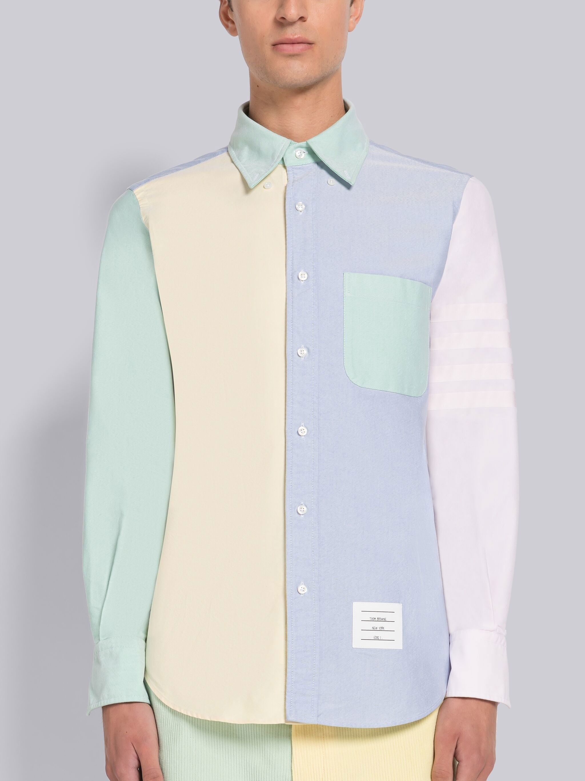 FUN-MIX OXFORD SATIN WEAVE 4-BAR STRAIGHT FIT SHIRT - 3