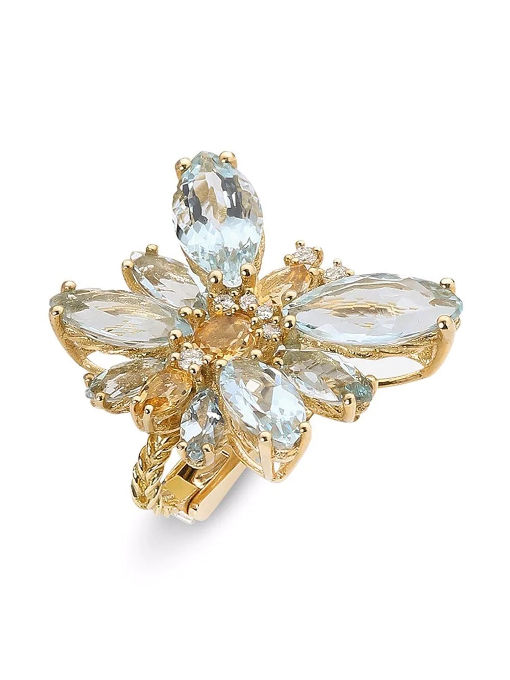 18kt yellow gold Spring gemstone earrings - 3