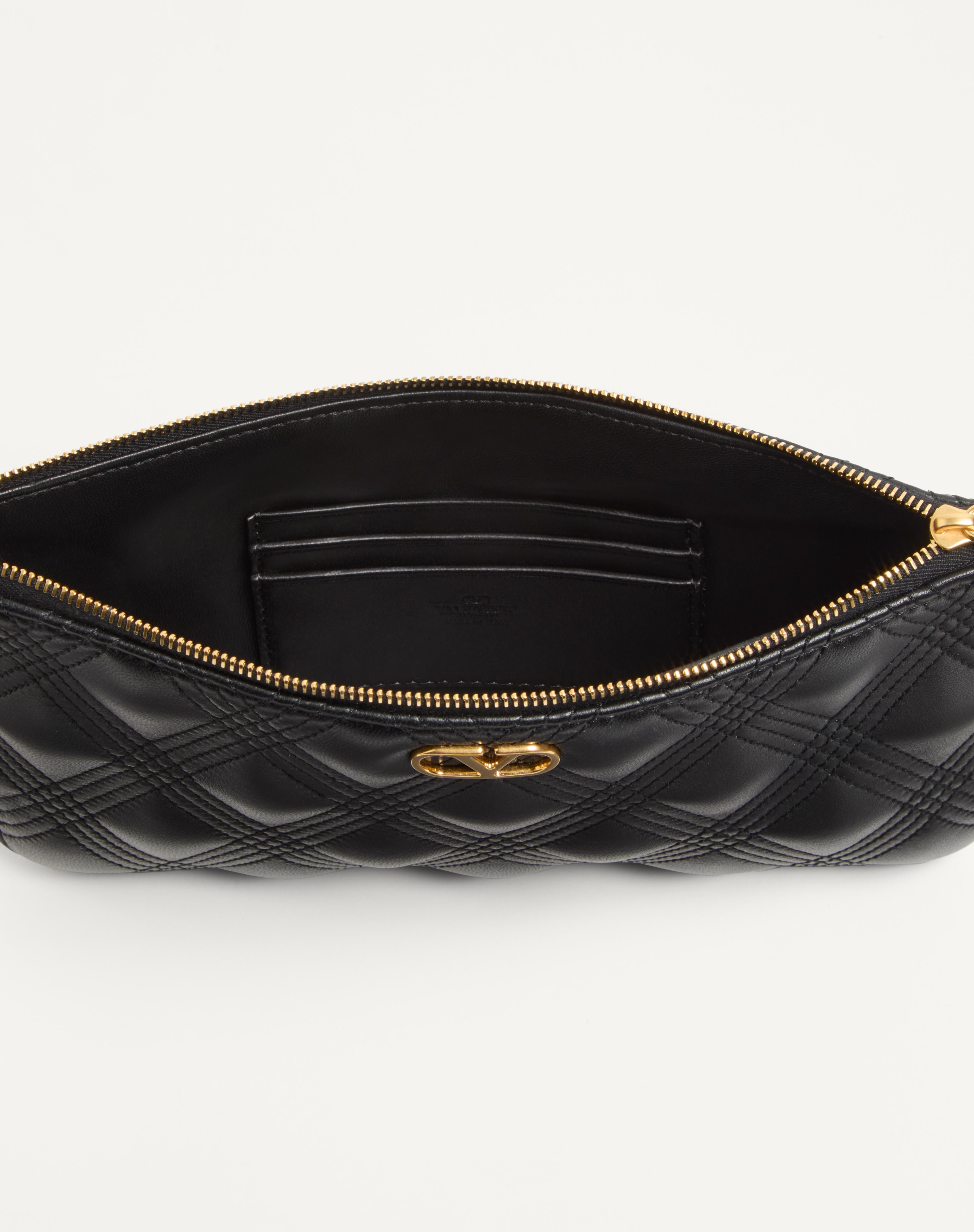 VALENTINO GARAVANI QUILTIE 67 POUCH IN QUILTED NAPPA LEATHER - 6