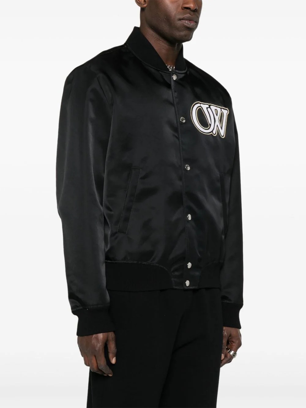 OFF-WHITE Men Nylon Varsity Bomber - 1