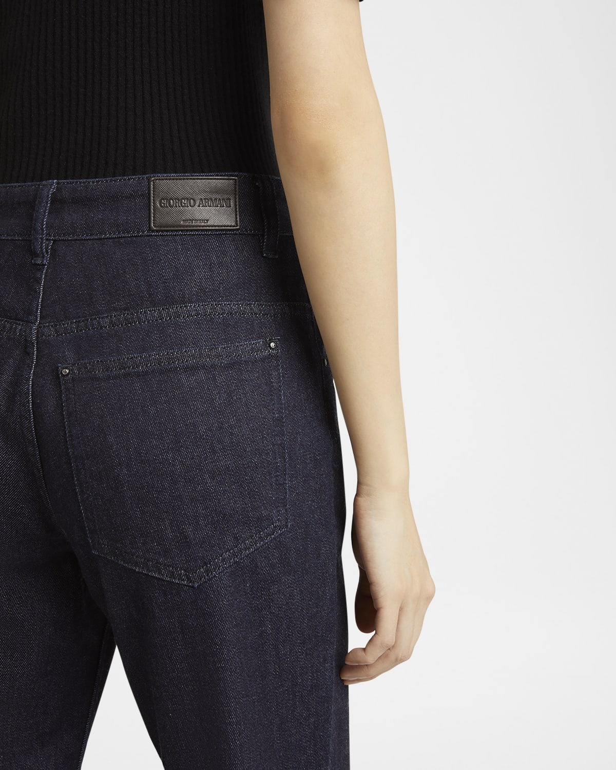 Cotton-Cashmere Denim Straight-Leg Trousers - 5
