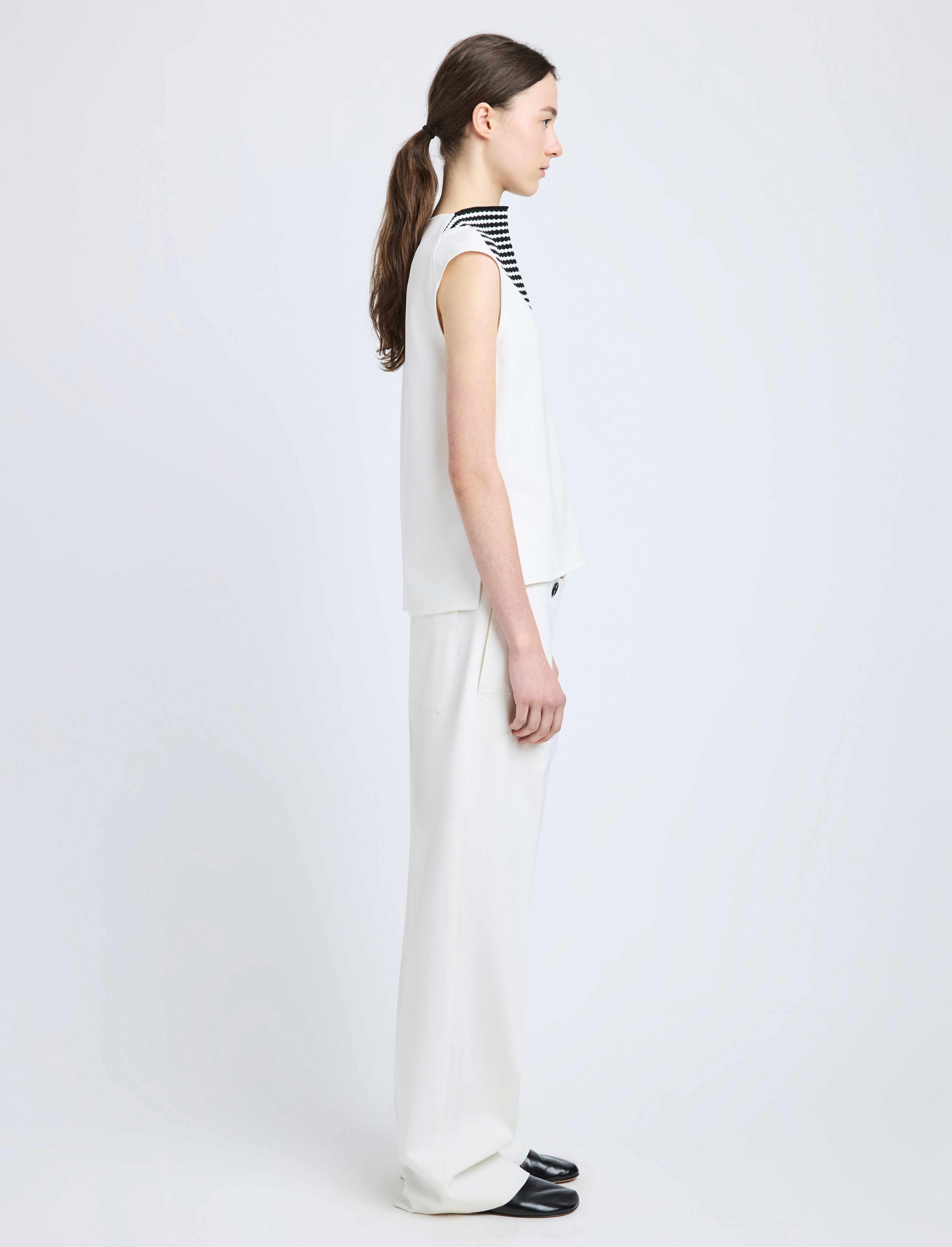 Prescott Top in Matte Viscose Crepe - 4