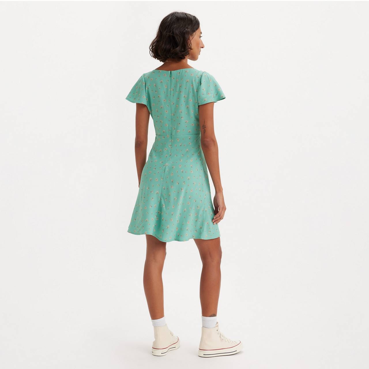 SKYLAR FLUTTER SLEEVE DRESS - 4