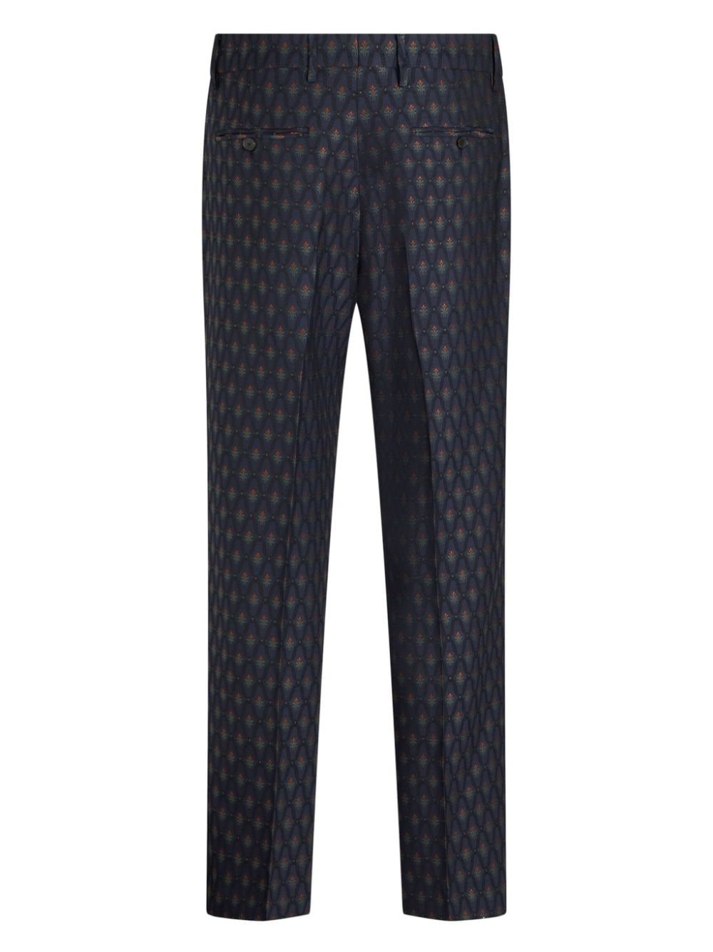 mid-rise jacquard tailored trousers - 7