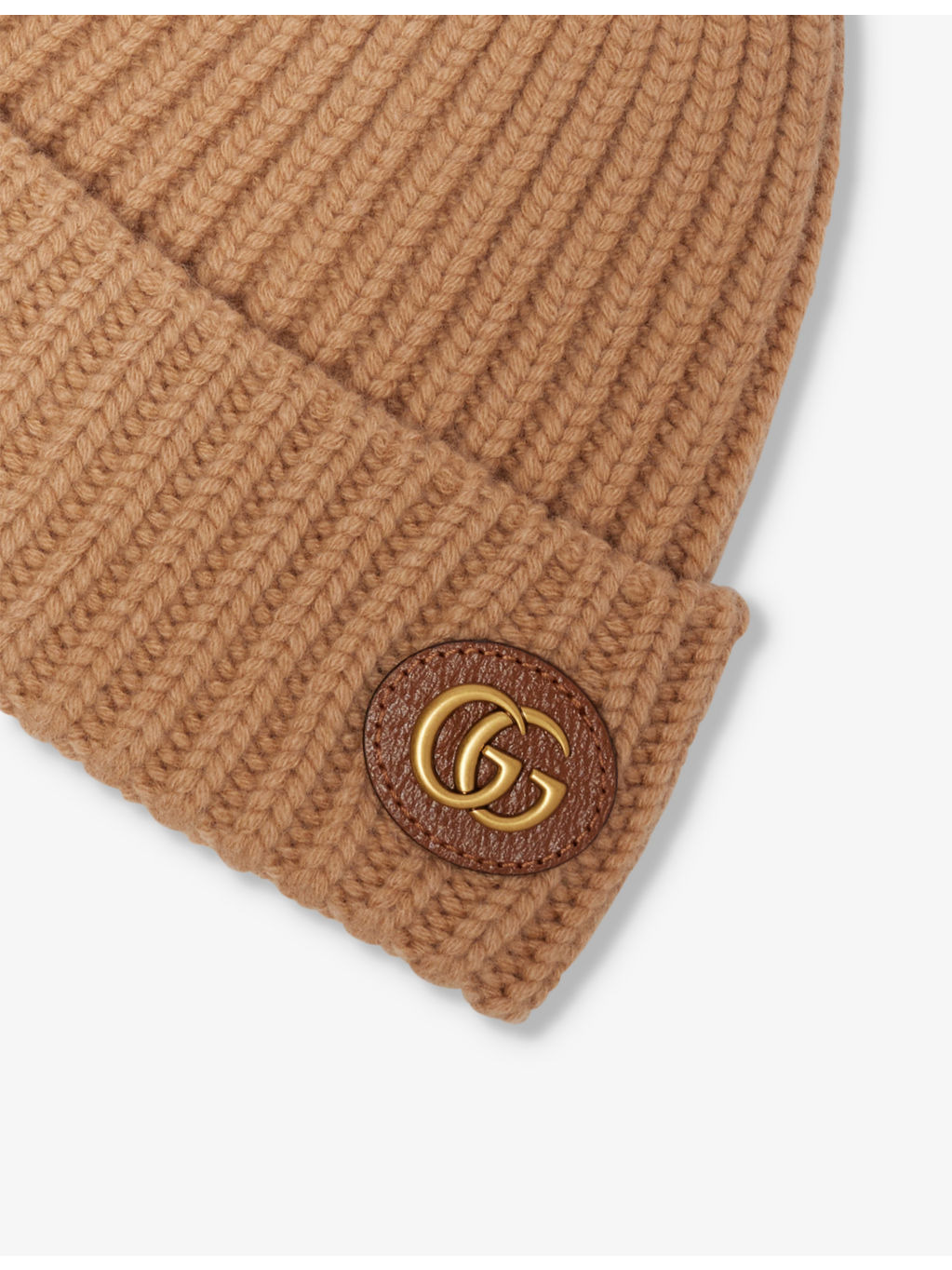Double G Ribbed Wool-Blend Knitted Beanie Hat - 2