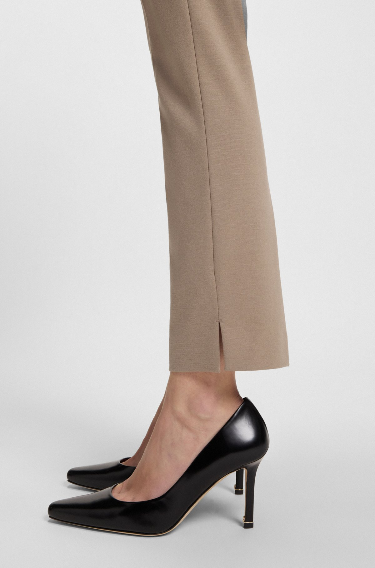 SLIM-FIT PANTS IN MICRO-STRUCTURED STRETCH FABRIC - 5