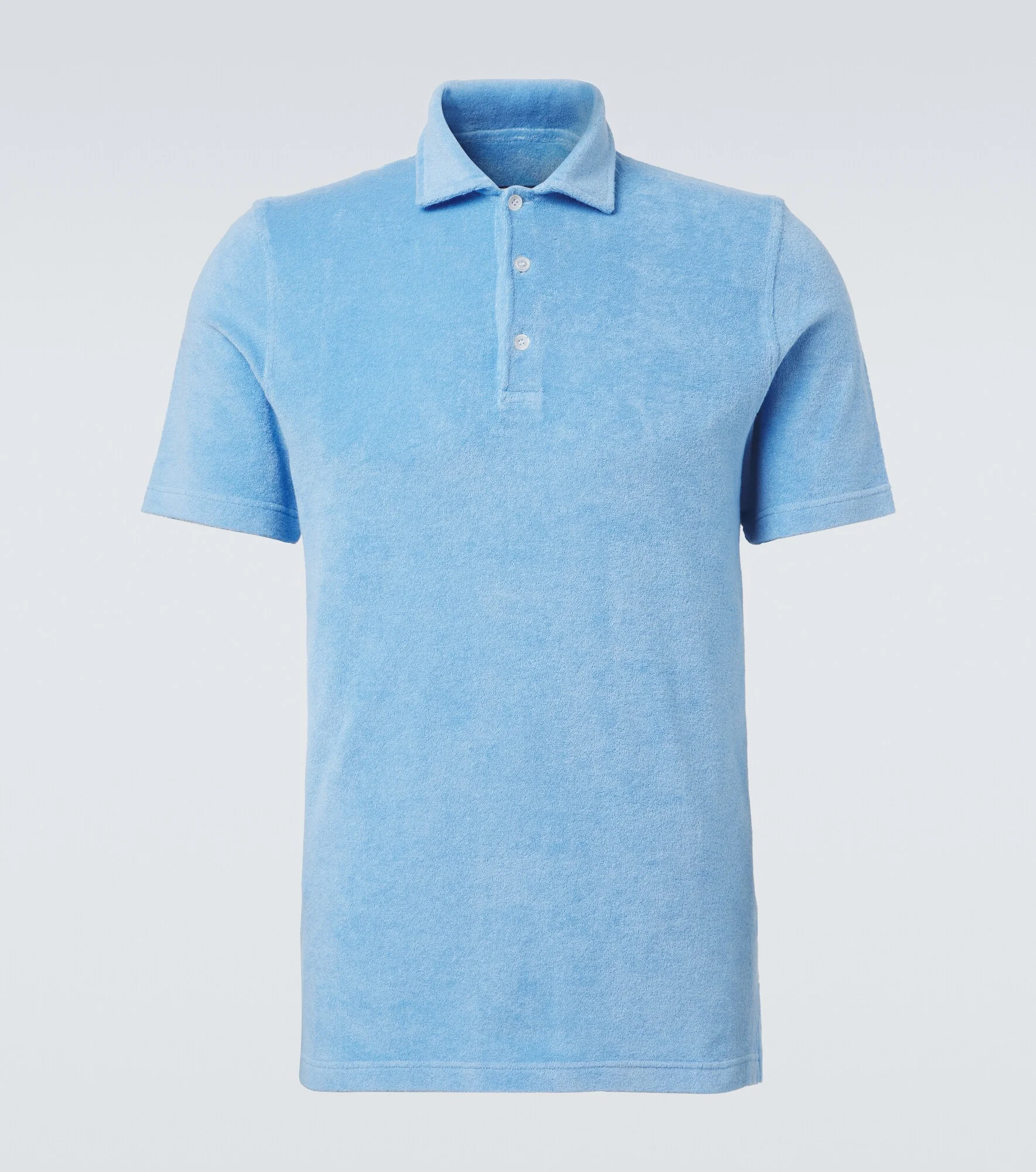 Cotton terry polo shirt - 1