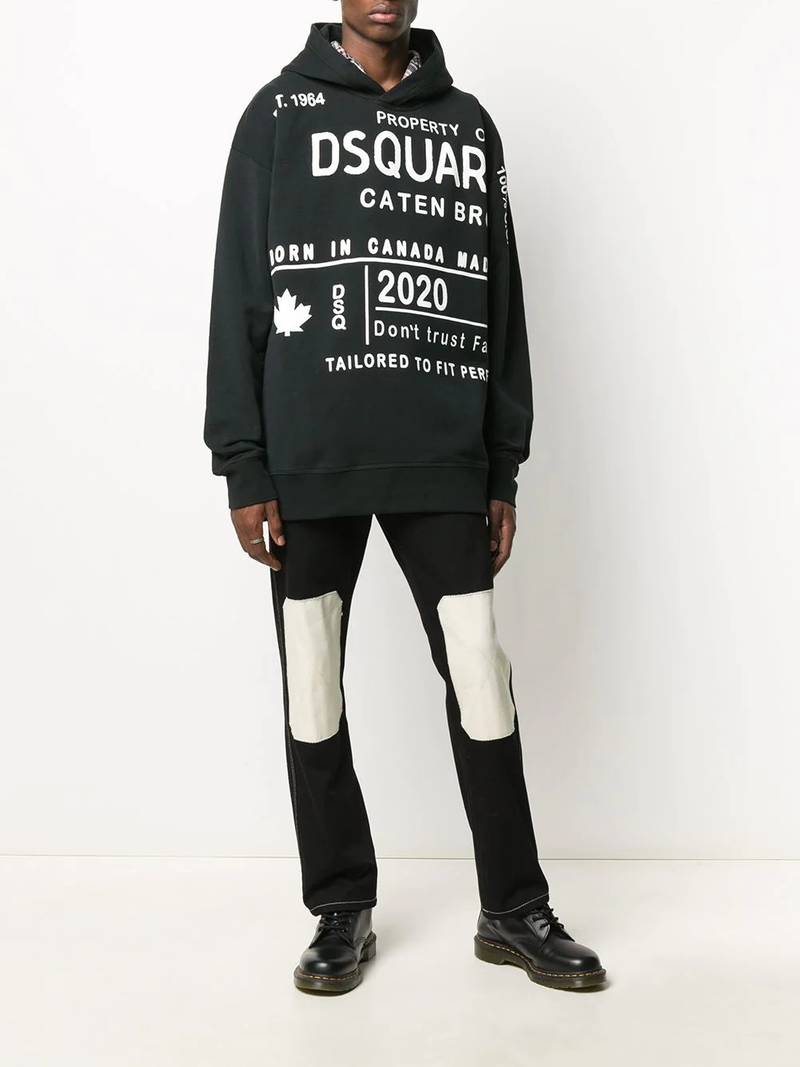 DSQUARED2 printed hooded sweatshirt outlook