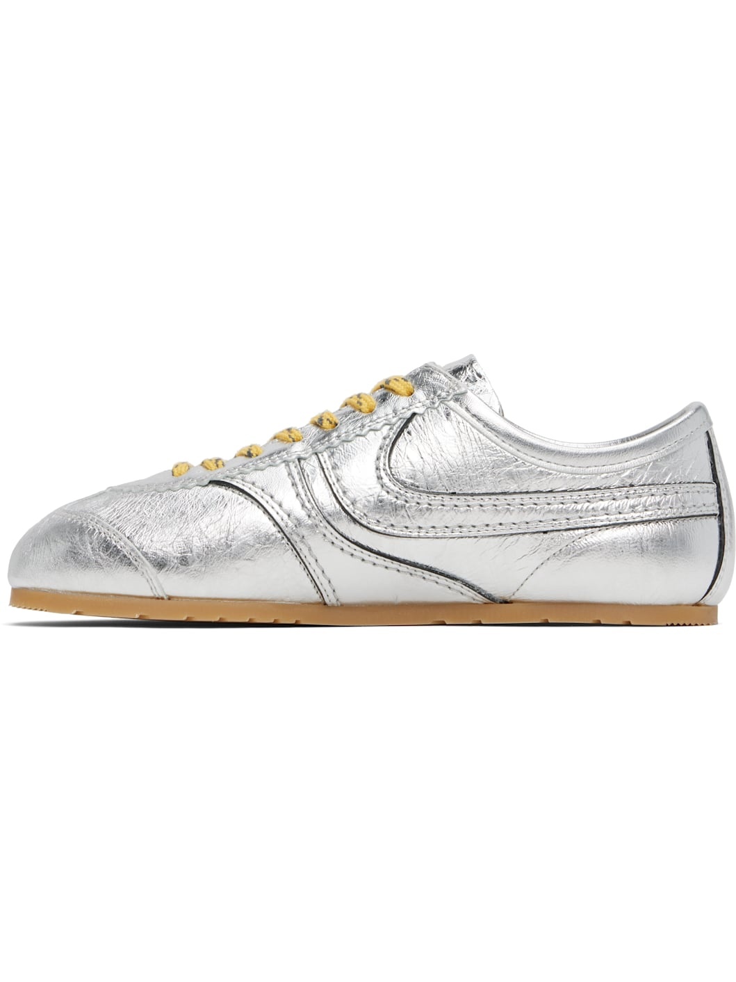 Silver Metallic Sneakers - 3