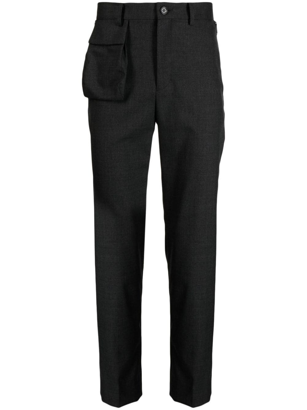 multi-pocket slim-cut trousers - 2