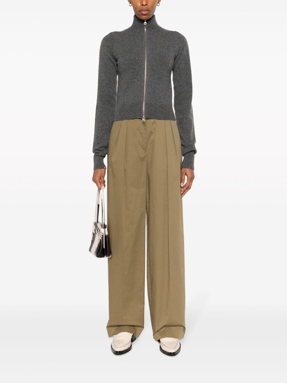 zip-up knitted cardigan - 2