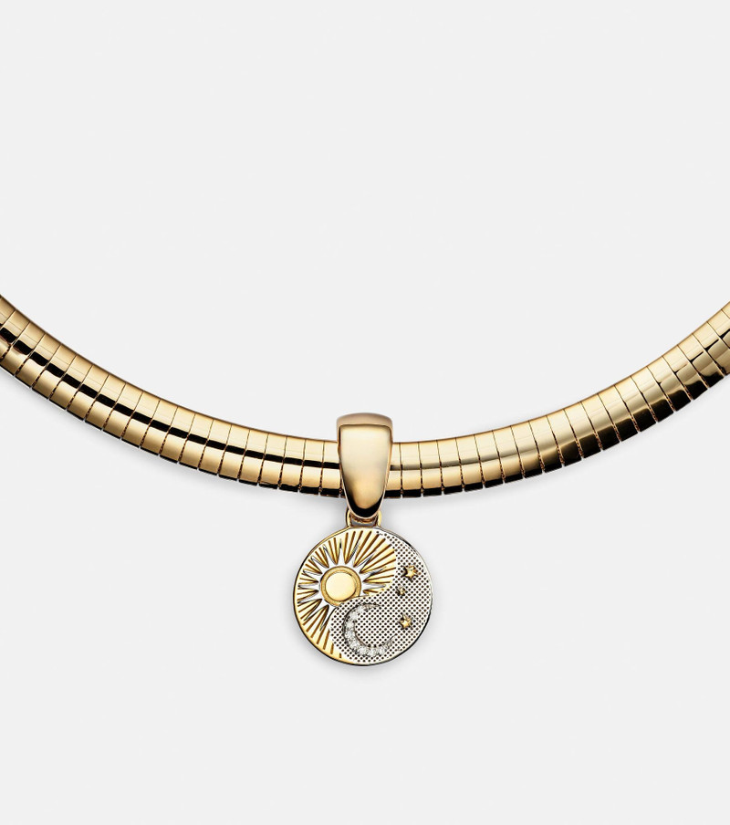 Balance - Foundational Keys 18kt gold and white gold necklace with diamonds 4
