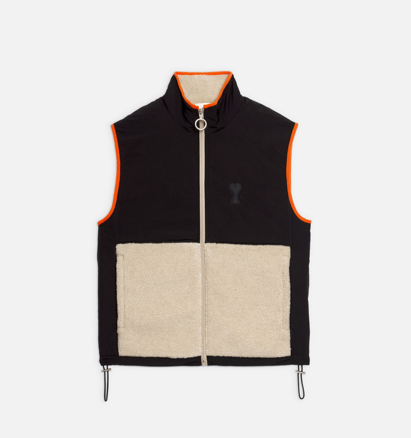 AMI Paris Ami De Cœur Sherpa Sleeveless Jacket outlook