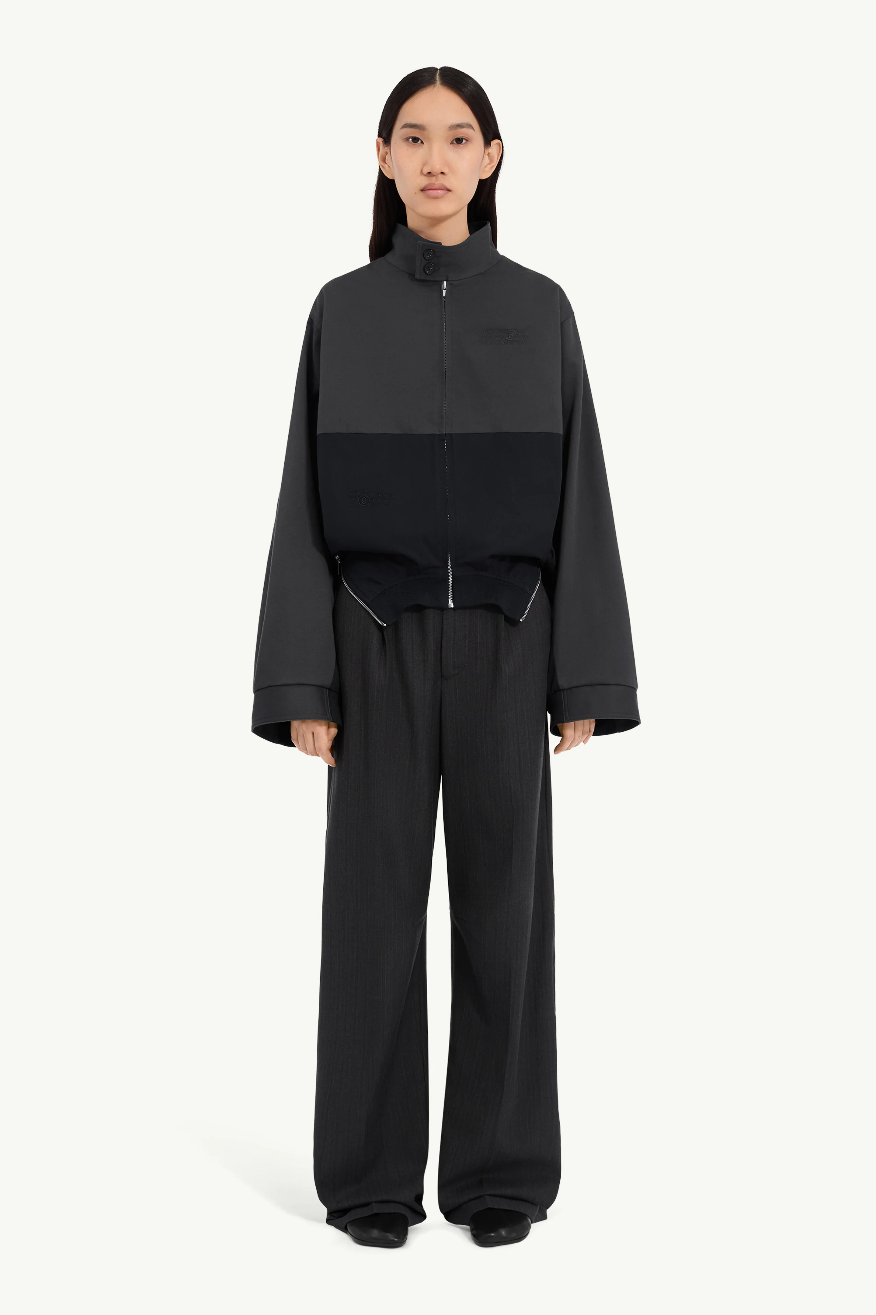 Mirrored two-tone zip jacket - 1