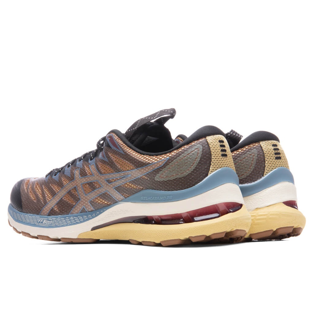 ASICS WOMEN'S FN3-S GEL-KAYANO 28 - ANTHRACITE/ANTIQUE GOLD - 3