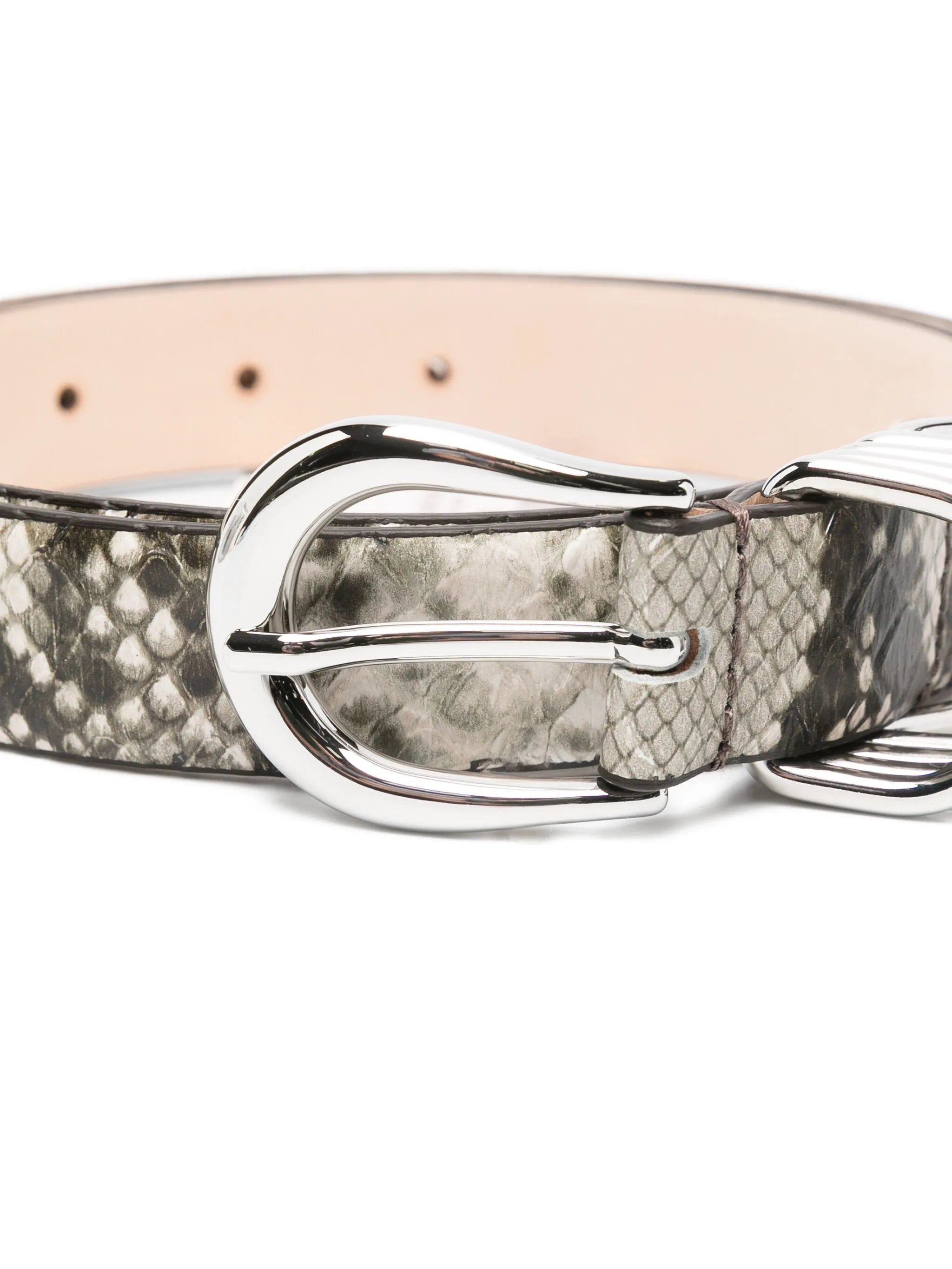 Dehanche Hollyhock Snakeskin-print Belt - 2