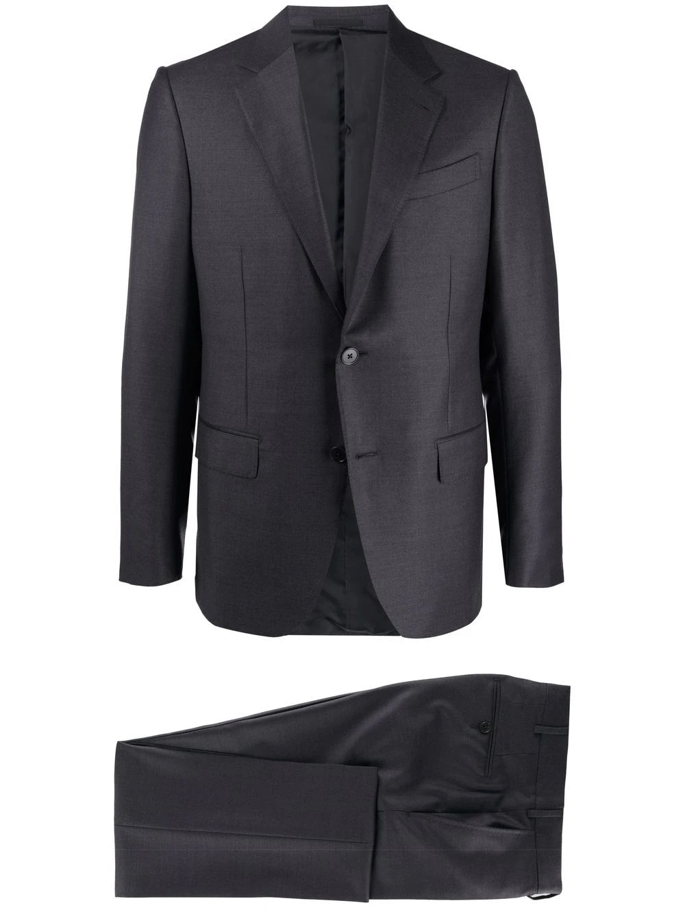 slim-cut single-breasted suit - 1